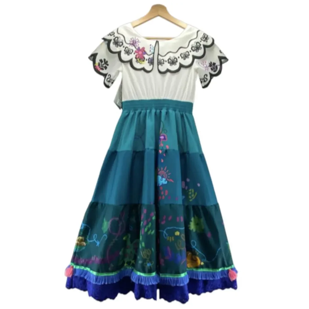 Disney Store Encanto Mirabel Costume Dress Girls 9/10 NWT Embroidered Tassel